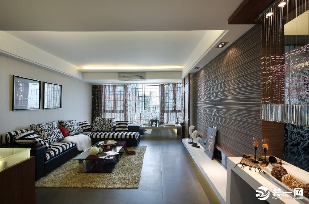 惠州景欣装饰120平方现代简约风，生活不只是生活客厅效果图