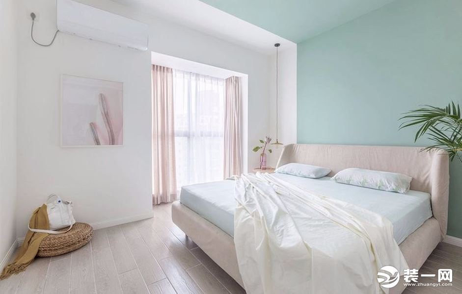 惠州景欣装饰69平一居简约风，独居生活简单卧室效果图