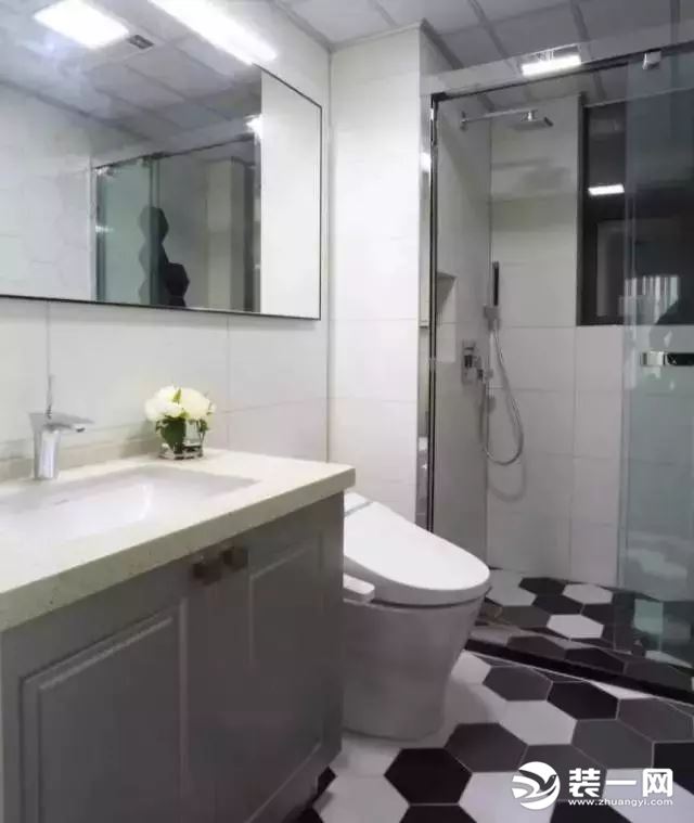 惠州景欣装饰78平米的北欧风格装修，两居室小清晰卫生间效果图