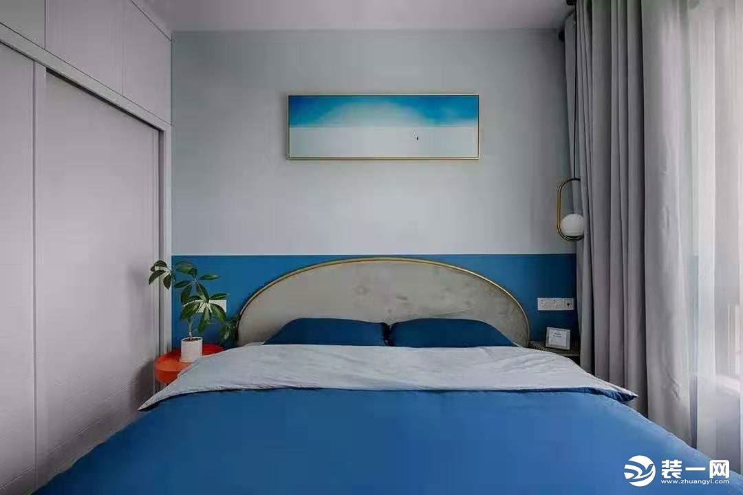惠州景欣装饰86平米清新北欧风，气质与众不同卧室效果图