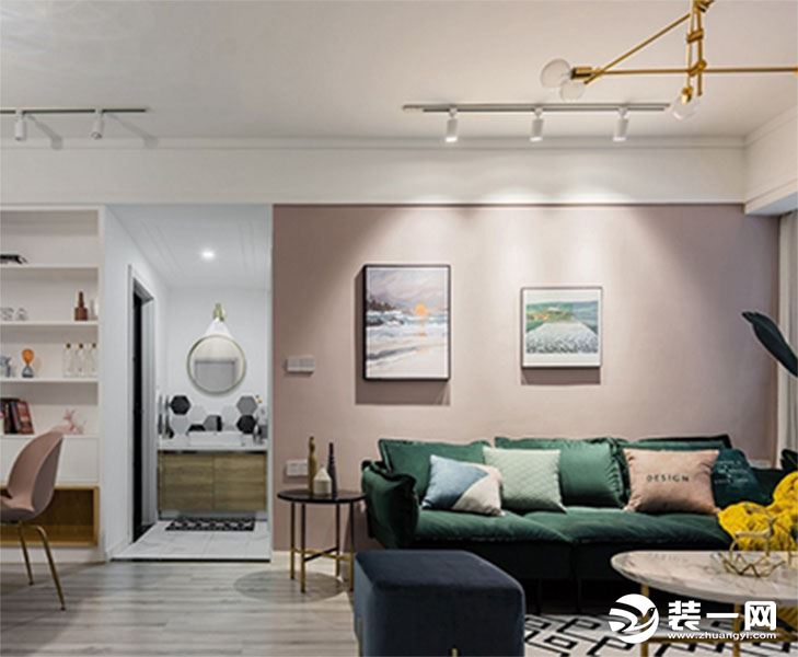 惠州景欣装饰90平北欧青年婚房，温馨舒适客厅效果图