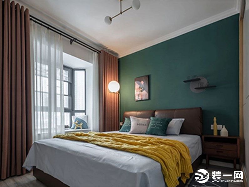 惠州景欣装饰90平北欧青年婚房，温馨舒适卧室效果图