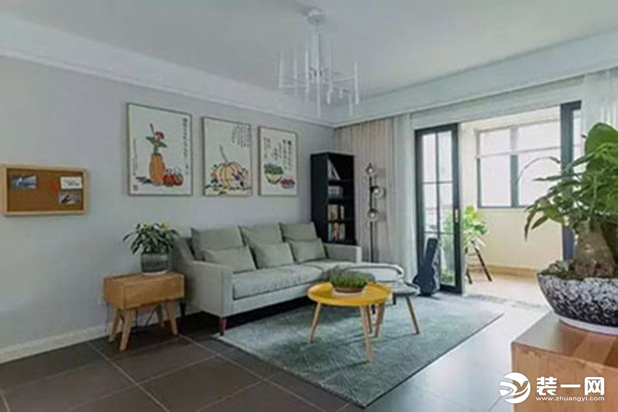 惠州景欣装饰105㎡现代简约风，简约大方的家客厅效果图