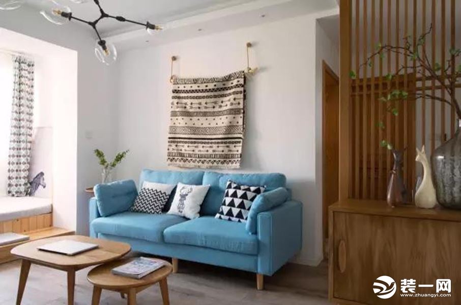 惠州景欣70㎡现代自然原木风，温暖舒适的家客厅效果图