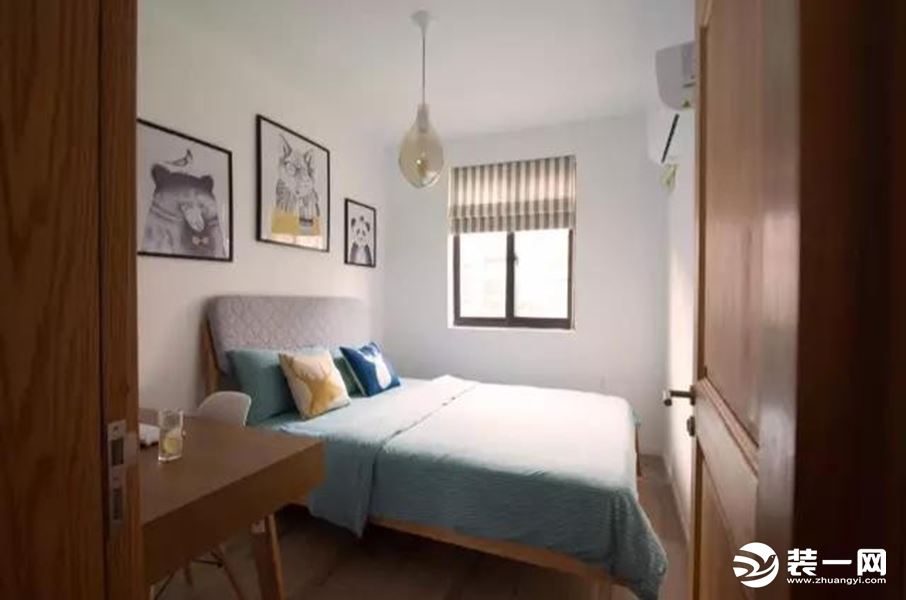 惠州景欣70㎡现代自然原木风，温暖舒适的家卧室效果图