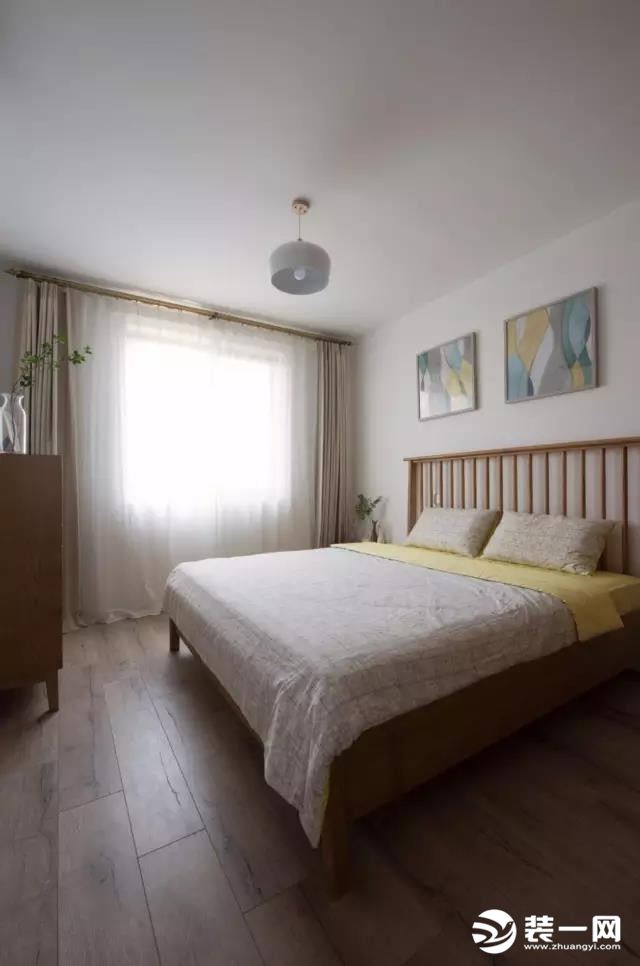 惠州景欣70㎡现代自然原木风，温暖舒适的家卧室效果图