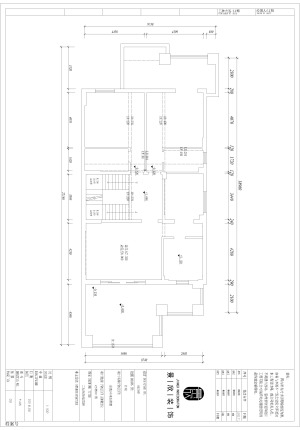 惠州景欣装饰嘉逸园别墅新中式风格二层原始结构图