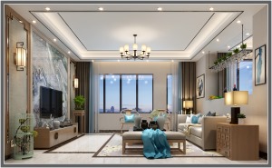 惠州景欣装饰260平方现代风格客厅效果图