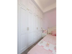 惠州景欣装饰轻奢美式3室135㎡卧室效果图