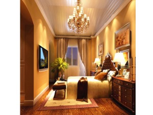 惠州景欣装饰琉璃光影照亮新古典的唯美360㎡卧室效果图
