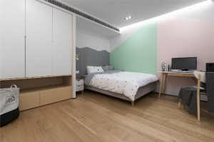 惠州景欣两房改造-北欧温馨小屋80㎡卧室装修效果图