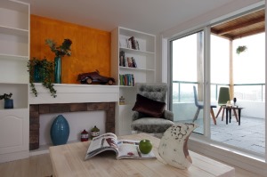 惠州景欣装饰地中海风格三居室，心中家的感觉客厅效果图