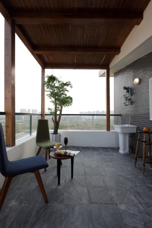 惠州景欣装饰地中海风格三居室，心中家的感觉阳台效果图