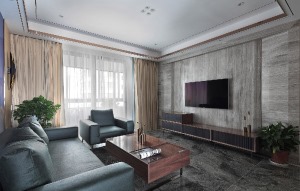 惠州景欣装饰124平米老房翻新，自带滤镜的优雅客厅全面效果图