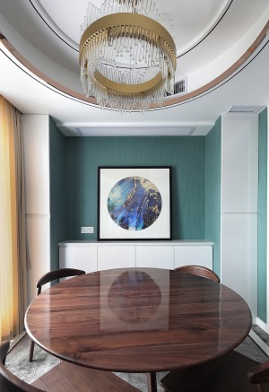 惠州景欣装饰124平米老房翻新，自带滤镜的优雅餐厅效果图