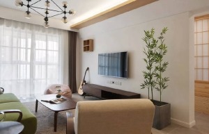 惠州景欣装饰北欧设计的典型特征是崇尚自然客厅效果图