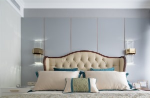 惠州景欣装饰86平米温馨雅致简约美式卧室效果图
