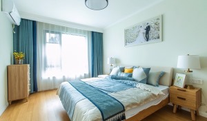 惠州景欣暖心糖果风打造86㎡现代可爱家卧室效果图