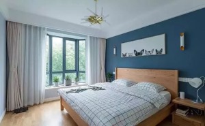 惠州景欣装饰105㎡现代简约风，简约大方的家卧室效果图