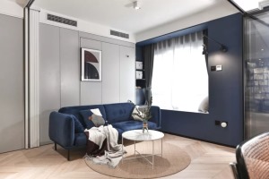 惠州景欣装饰75㎡的现代风小户型公寓客厅效果图