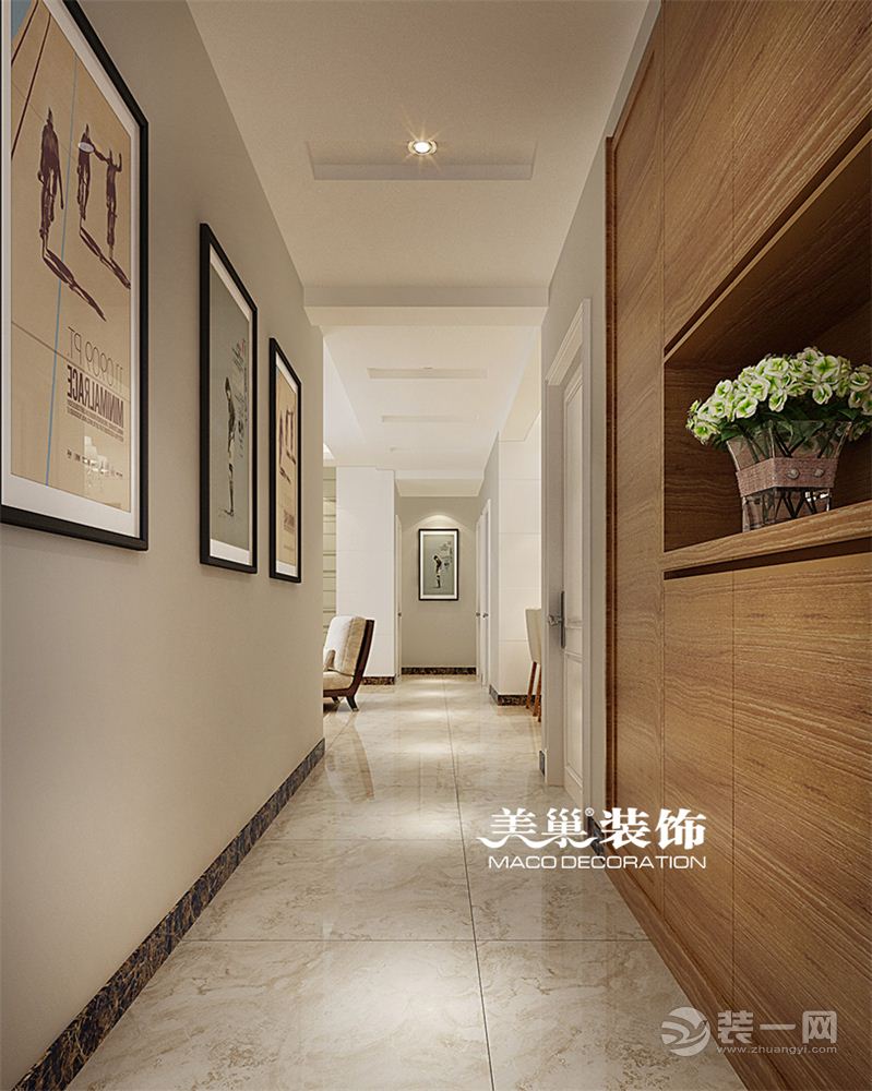 125平现代简约风格三居室走廊