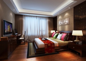 上海兰园别墅186平米现代风格卧室