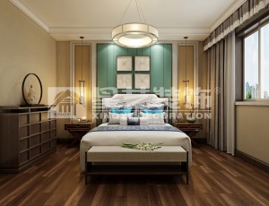 呼和浩特新华联时尚新中式150平米中式风格卧室