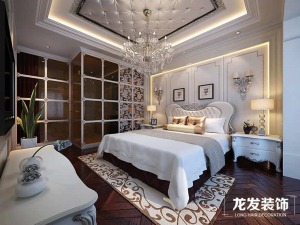 郑州龙发装饰永威翡翠城180平方四室两厅装修案例效果图