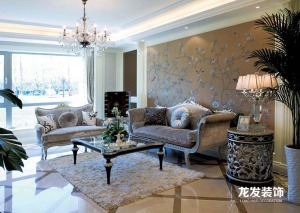 郑州龙发装饰恒大绿洲220平方四室两厅装修案例效果图