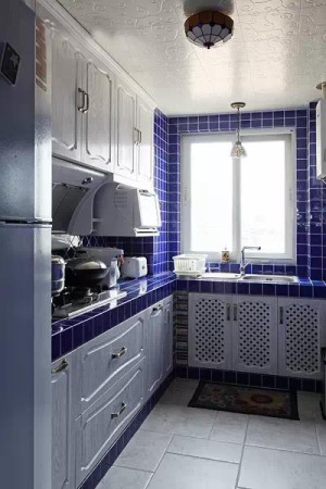 梅溪湖 100平 三居室 造價11萬 地中海風格廚房