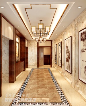 香格里拉 复式 新中式风格 入户走廊