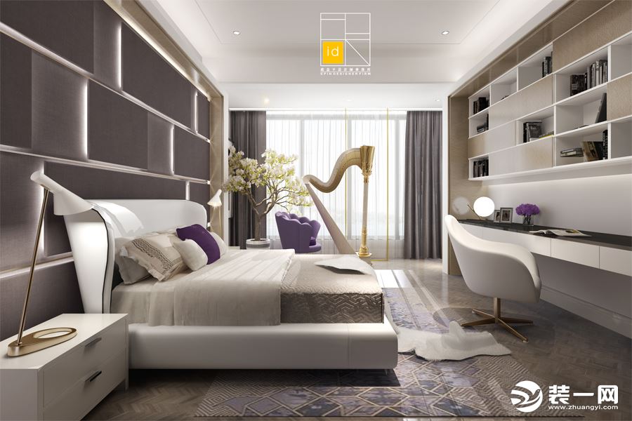 江山一号254平米现代风格效果图--卧室