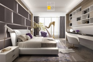 江山一号254平米现代风格效果图--卧室