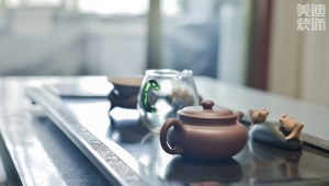楚天逸品300㎡新中式风格案例实拍图--茶室