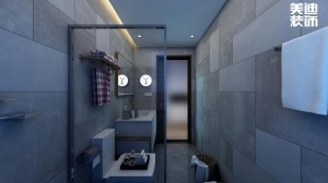 滨江中心城117平方米现代轻奢风格案例效果图--卫生间