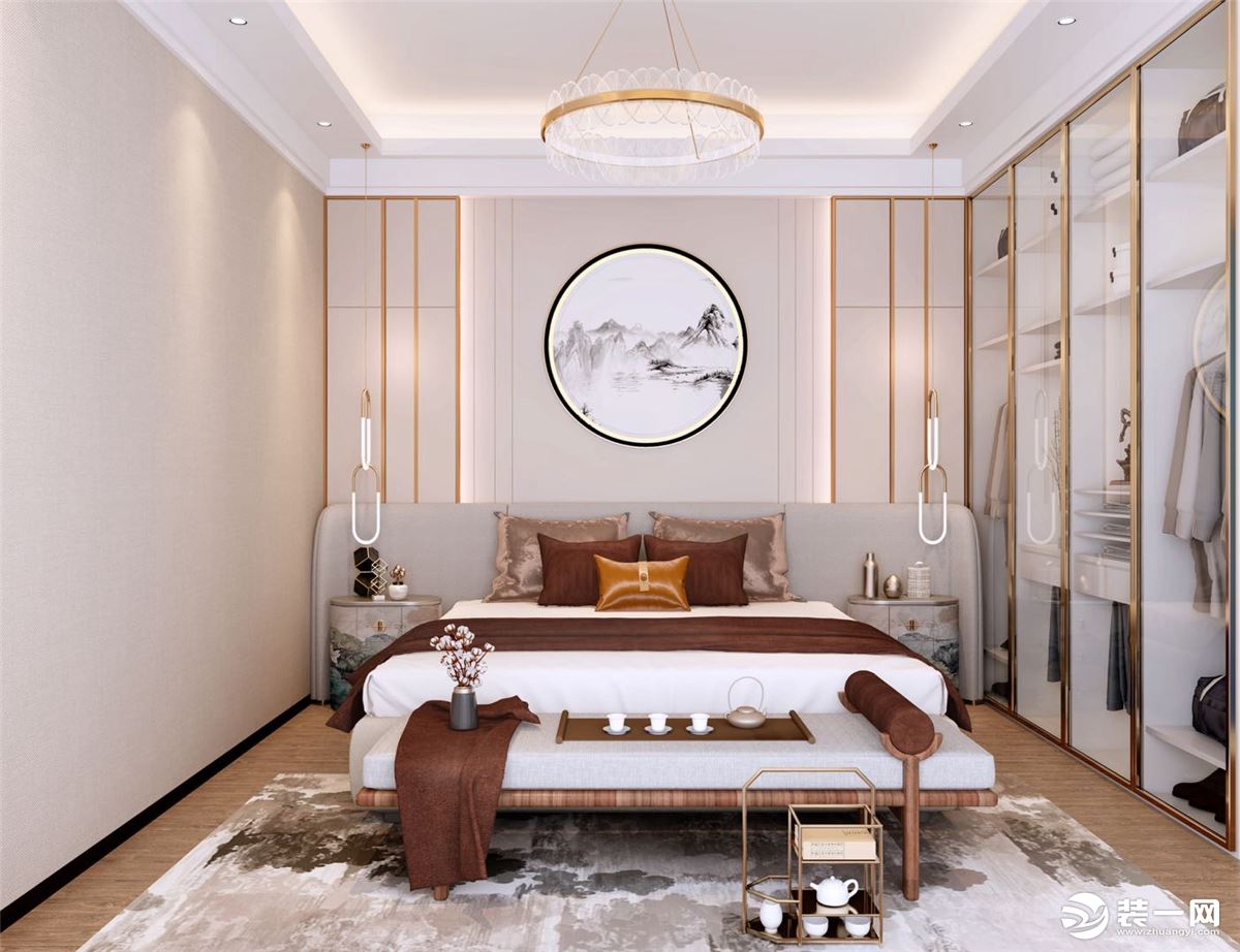 江南院子-新中式风格-卧室装修效果图