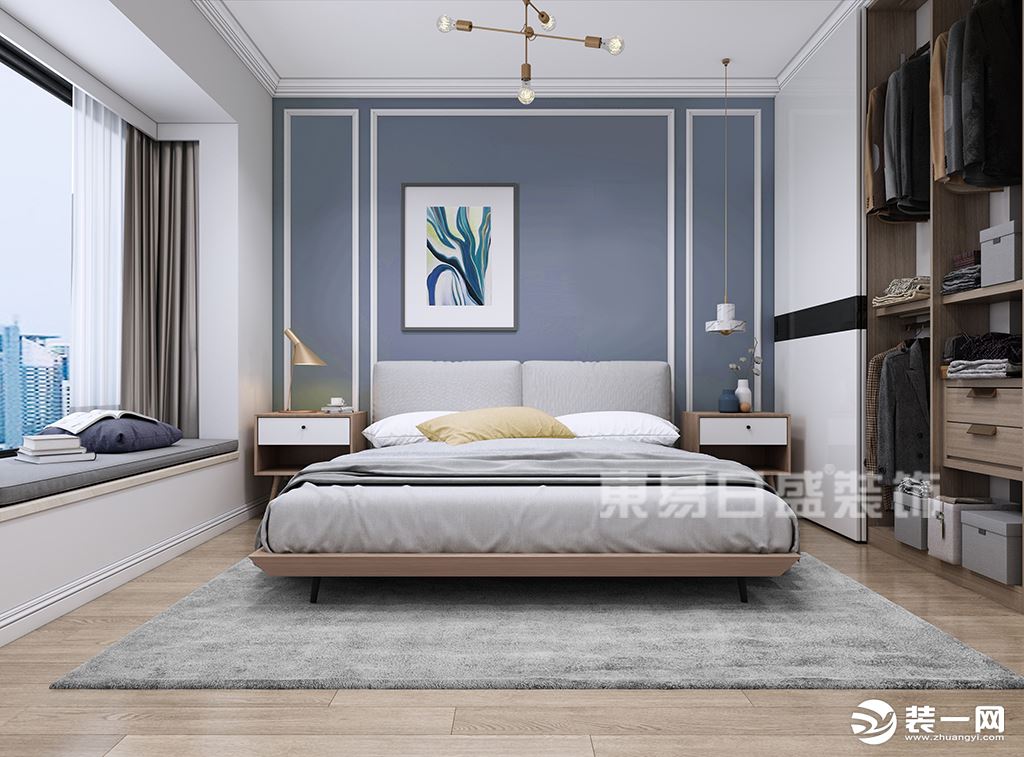 时代天境-新中式风格-卧室装修效果图