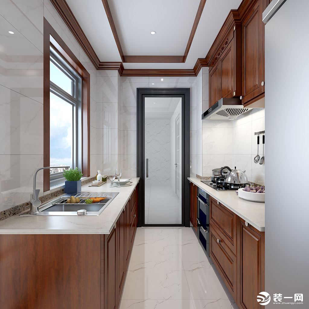 万科云城-新中式风格-厨房装修效果图