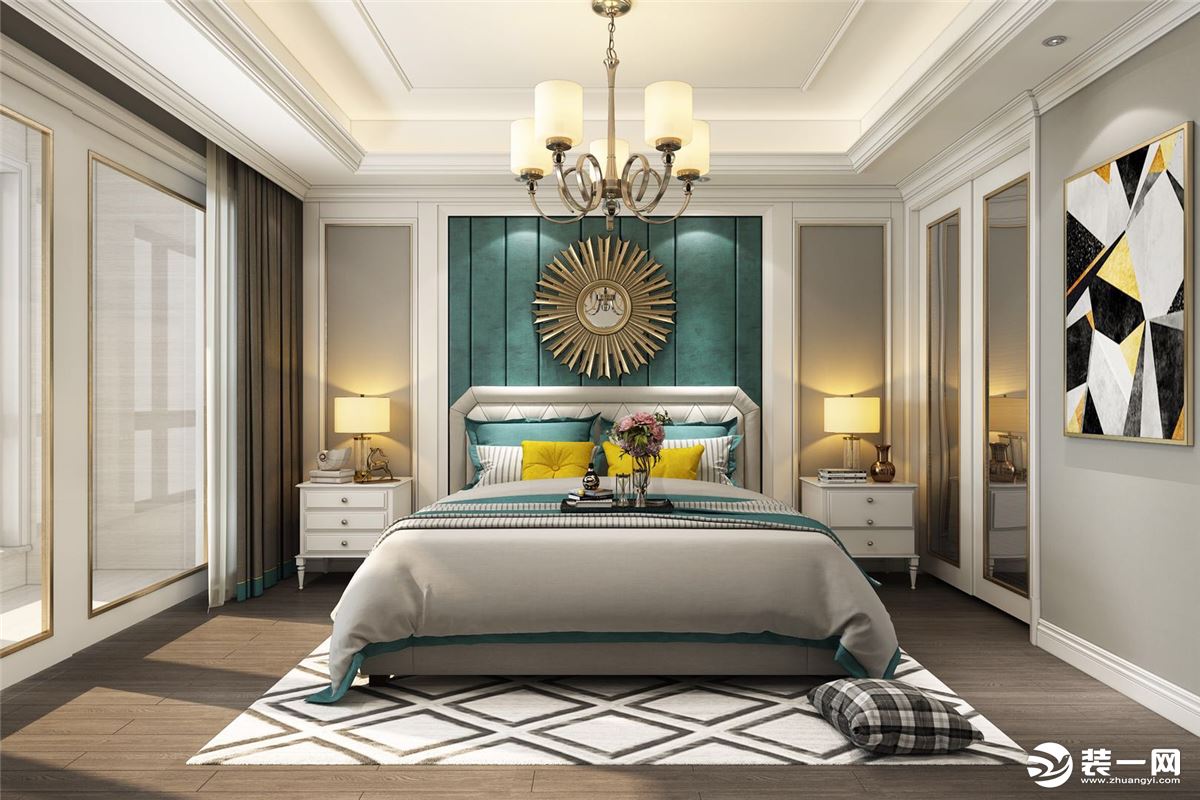 新世纪颐龙湾-现代轻奢风格-卧室装修效果图
