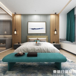 东江豪门140平四房二厅现代简约风格主卧室装修效果图