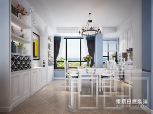 鼎峰尚境120平四房二厅地中海餐厅装修效果图