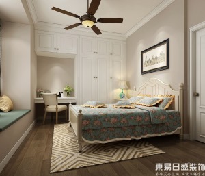 东海城堡三房二厅103平美式卧室装修效果图