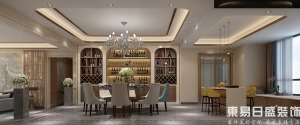 锦绣山河观园大平层320平现代餐厅装修效果图