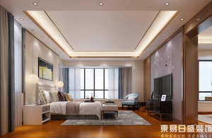 锦绣山河观园大平层320平现代主卧室装修效果图