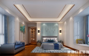 锦绣山河观园大平层320平现代卧室装修效果图