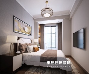 中阳豪苑132平三房二厅混搭卧室装修效果图	