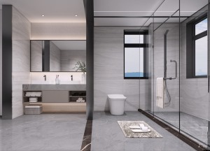 新世纪豪园-现代轻奢风格-卫生间装修效果图