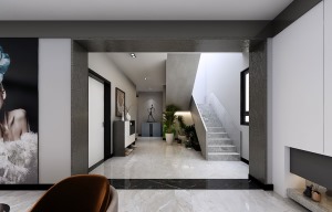 自建房-现代极简风格-地下室装修效果图
