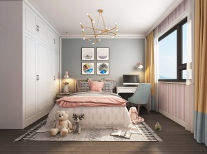 新世纪颐龙湾-现代轻奢风格-卧室装修效果图