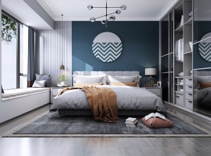 金地风华-现代简约风格-卧室装修效果图